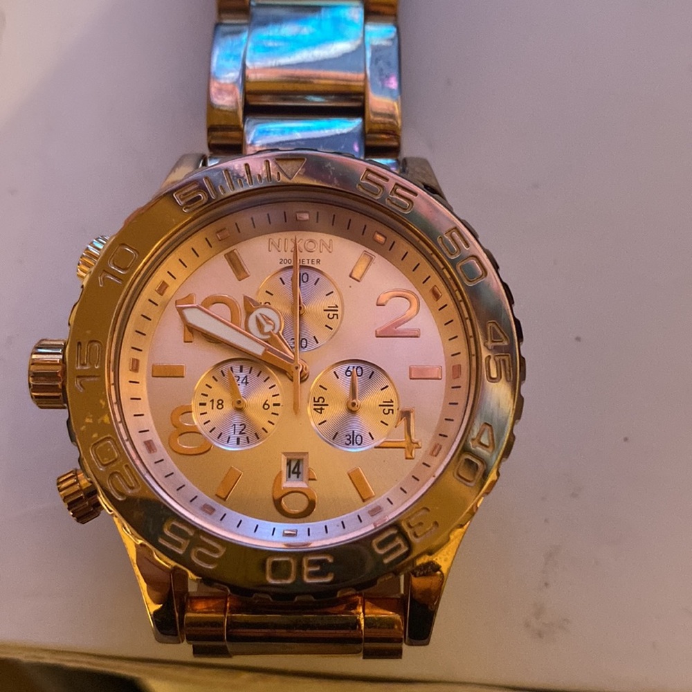 Nixon 42-20 Chrono Gold Watch